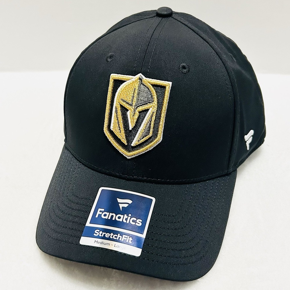 Fanatics Vegas Golden Knights Core Speed Hat Cap Stretch Flex M/L‎ Black NHL